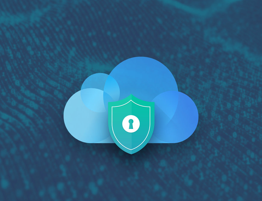 logo icloud pe fundal albastru