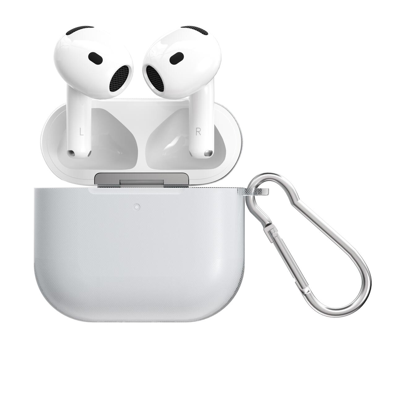 Husa de protectie NOA pentru AirPods 4, Silicon, Transparent