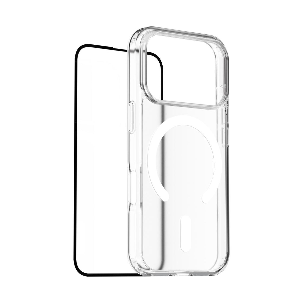 Pachet: Folie de protectie pentru ecran si husa transaprenta NOA pentru iPhone 17 Pro
