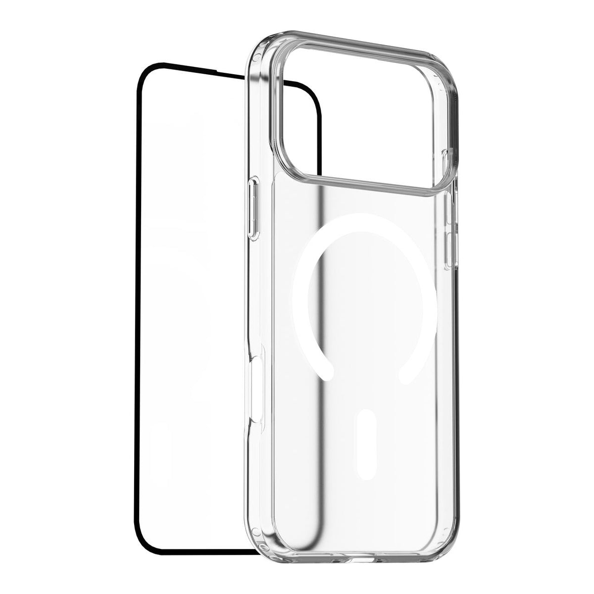 Pachet: Folie de protectie pentru ecran si husa transaprenta NOA pentru iPhone 17 Pro Max