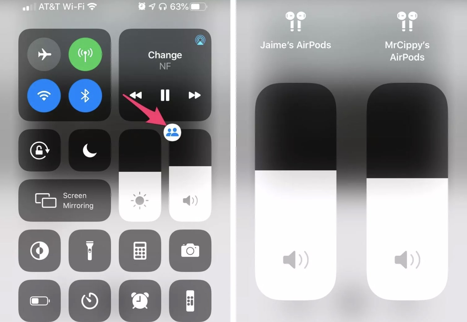 iconițe doua perechi de airpods