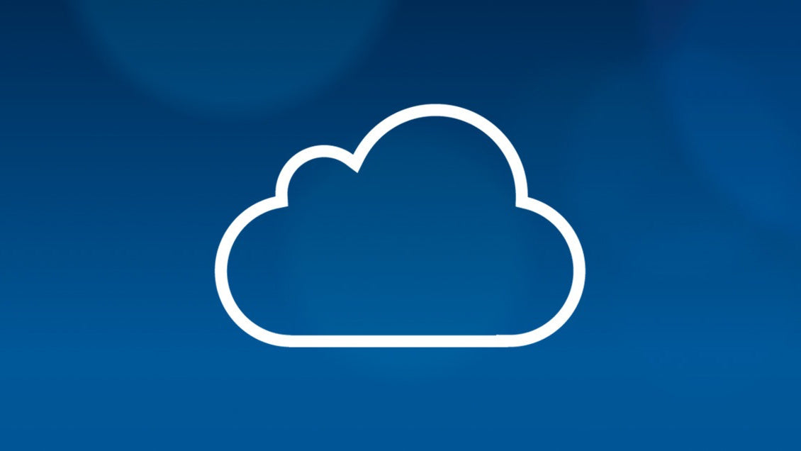 nor icloud pe fundal albastru