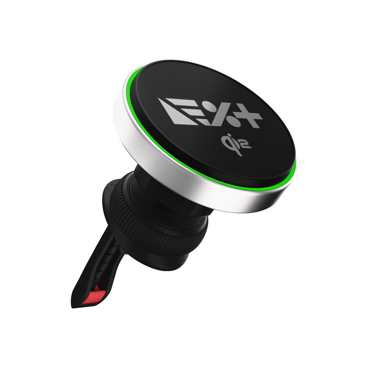 Incarcator Auto Magnetic NOA, 15W, Qi2, Compatibil MagSafe cu Prindere în Grila de Ventilație, Negru