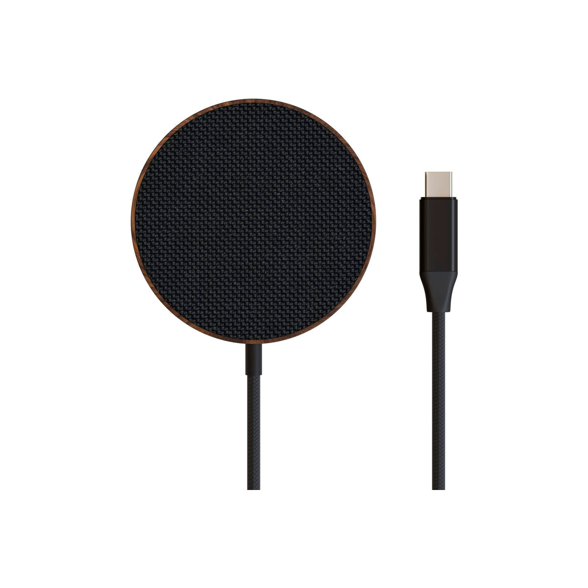 Incarcator Woodcessories MagPad Wireless, Walnut/Fabric - iSTYLE RO