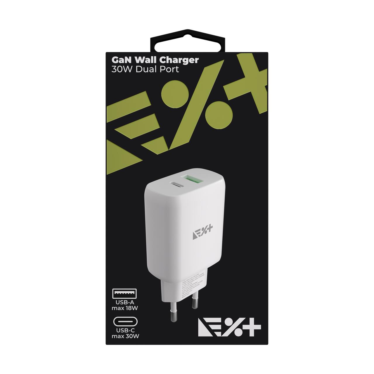 Adaptor priza NEXT ONE 30W GaN, USB-A & USB-C - iSTYLE RO