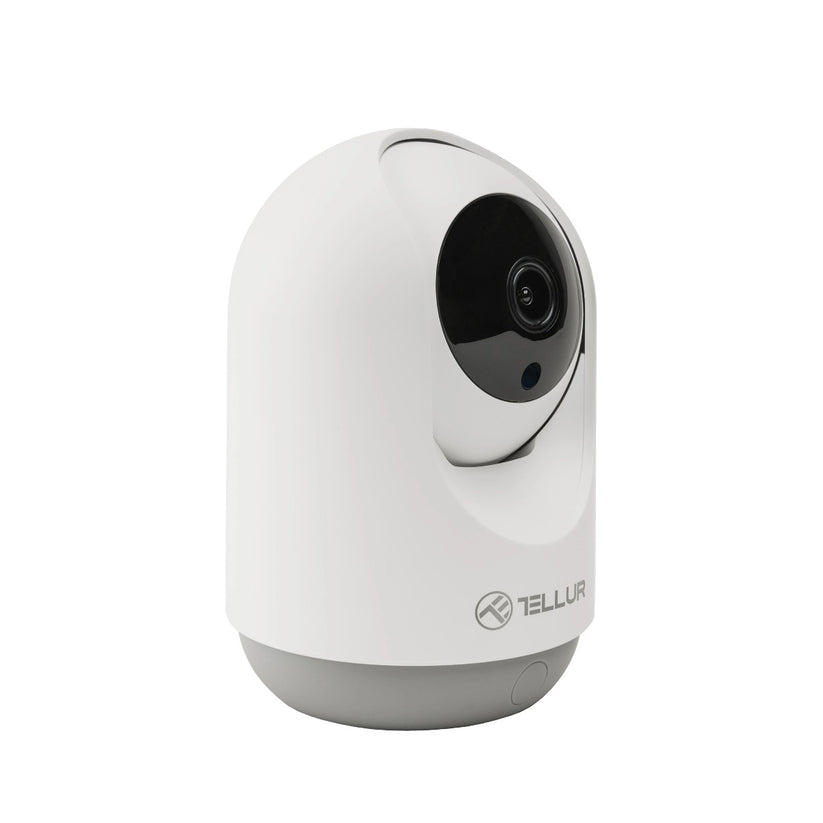 Camera de supraveghere Tellur Smart Wi-Fi Interior, 3MP, UltraHD, PTZ, Autotraking, Night Vision, Detectarea miscarilor, Two-Way Audio, Alarma sonora, Pan 360 grade, Control Vocal, Stocare Cloud, Alb - iSTYLE RO
