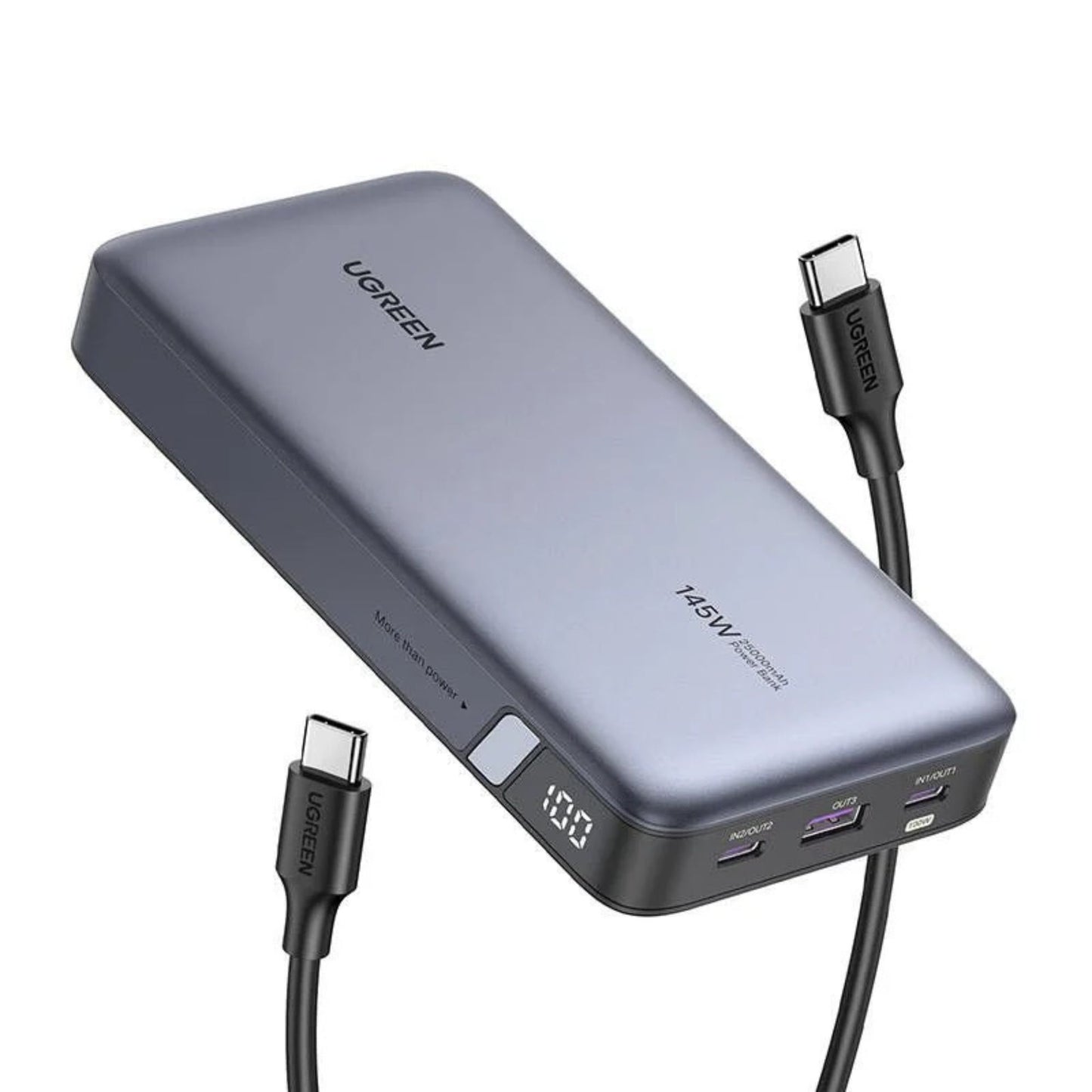 Baterie externa UGREEN 25000 mAh, 145W, USB-C USB-A, Gri
