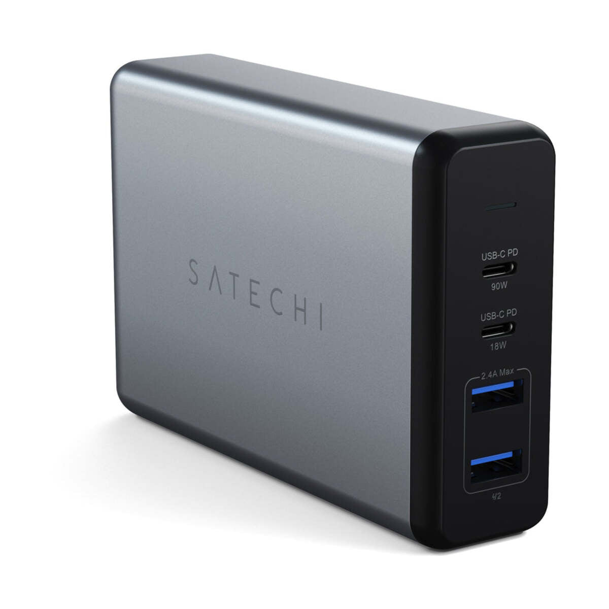 Adaptor priza Satechi 108W TYPE-C MultiPort Travel Charger (1x USB-C PD,2x USB3.0,1xQualcomm 3.0) - Space Gray - iSTYLE RO