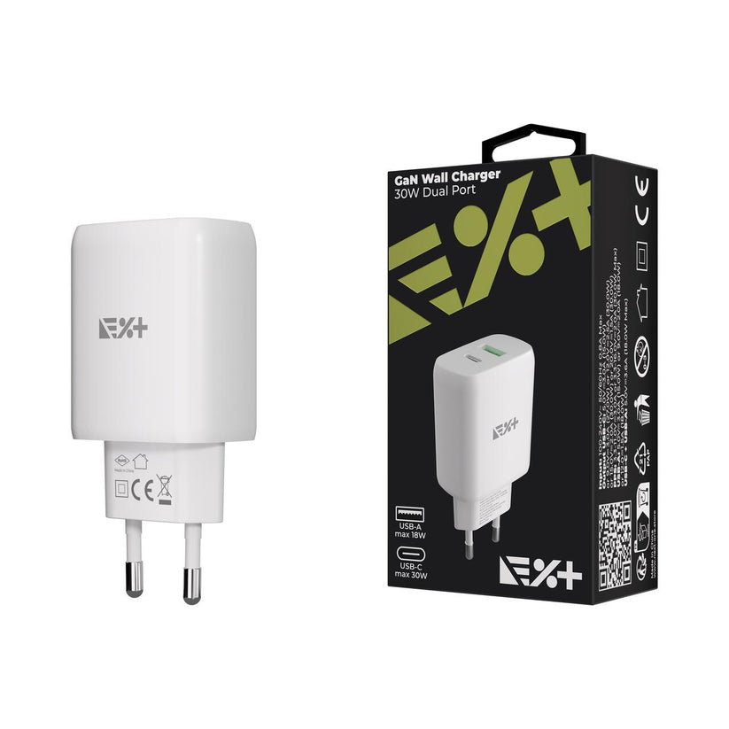 Adaptor priza NEXT ONE 30W GaN, USB-A & USB-C - iSTYLE RO