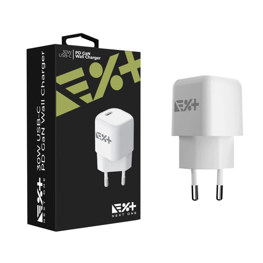 Adaptor Priza NEXT ONE 30W USB-C PD Gan Wall Charger - White - iSTYLE RO