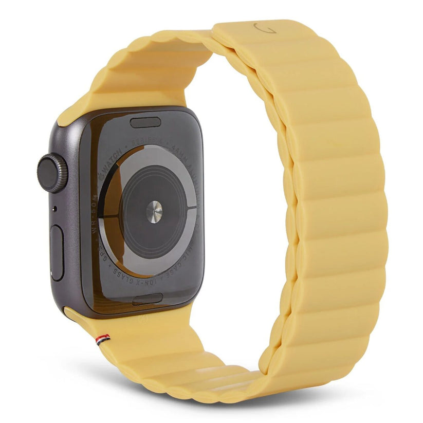 Curea magnetică DECODED pentru Apple Watch 42/44/45/49 MM, Silicon, Galben - iSTYLE RO