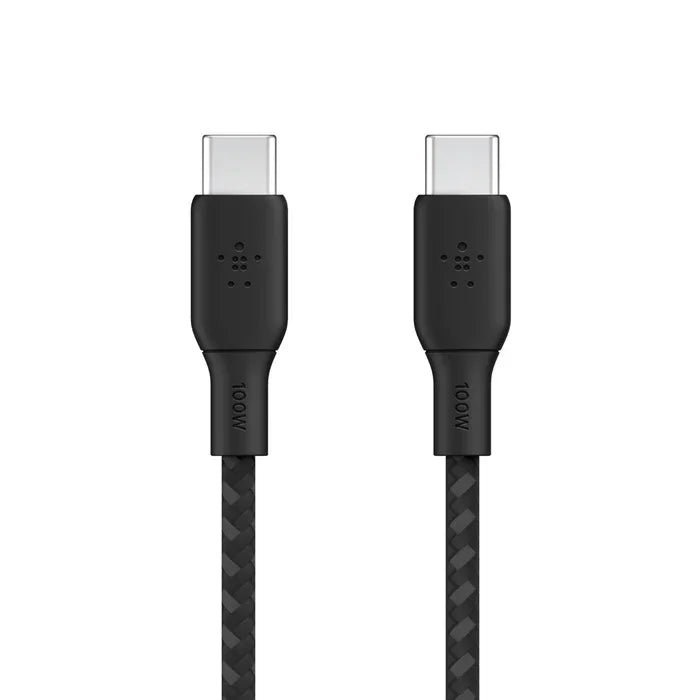Cablu de date Belkin Braided USB-C la USB-C, 3m, Negru - iSTYLE RO