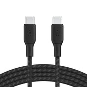 Cablu de date Belkin Braided USB-C la USB-C, 2m, Negru - iSTYLE RO