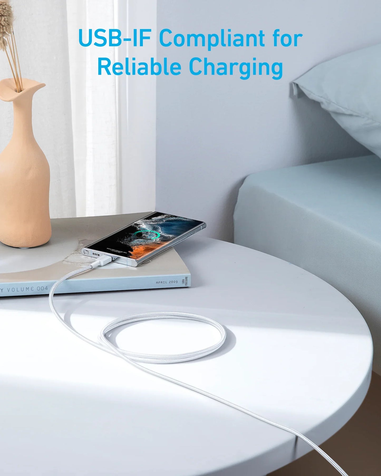 Cablu de date Anker 322 USB-C 0.91m alb