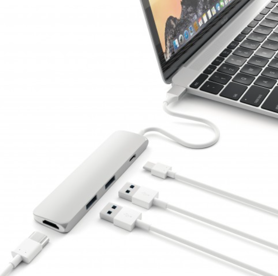 Adaptor Satechi Type-C MultiPort Adapter Slim (Space Gray) - iSTYLE RO