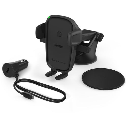 Suport auto magnetic iOttie Easy One Touch 2 Qi Wireless Dash Windshiel, Negru - iSTYLE RO