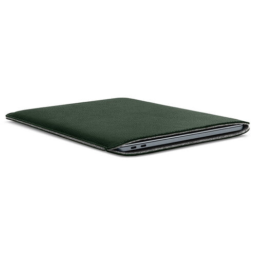 Husa de protectie Woolnut pentru MacBook Pro 13" / MacBook Air, Piele, Verde - iSTYLE RO