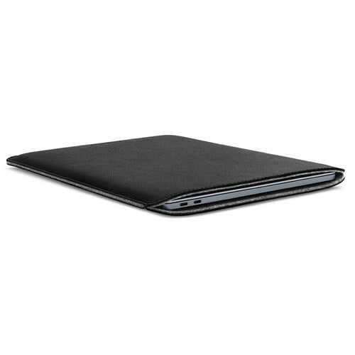 Husa de protectie Woolnut pentru MacBook Pro 13" / MacBook Air, Piele, Negru