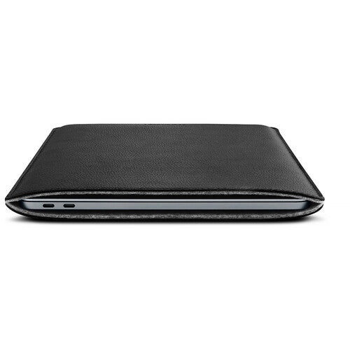 Husa de protectie Woolnut pentru MacBook Pro 13" / MacBook Air, Piele, Negru