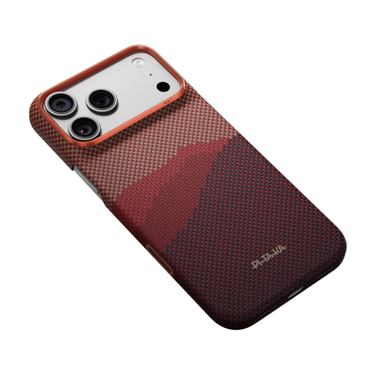 Husa de protectie PITAKA pentru iPhone 18 Pro, Caramiziu