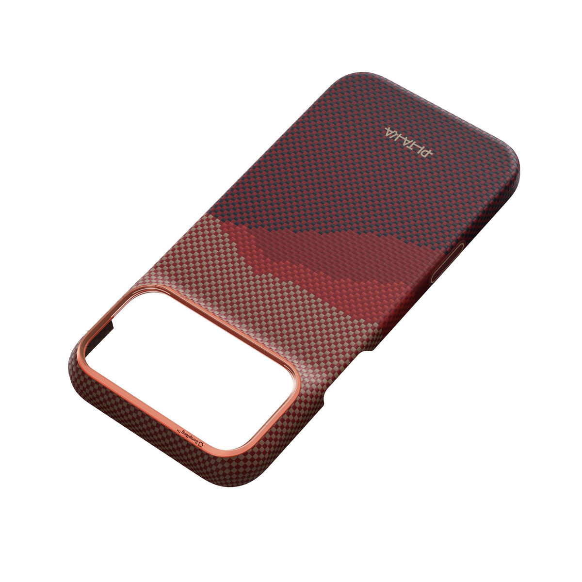 Husa de protectie PITAKA pentru iPhone 18 Pro, Caramiziu