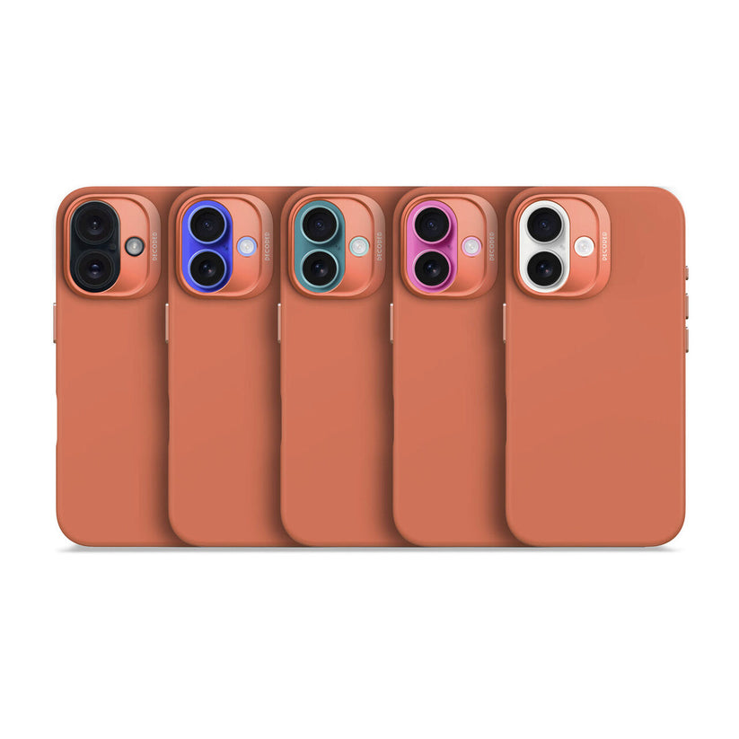 Husa de protectie DECODED din silicon pentru iPhone 16, Portocaliu - iSTYLE RO