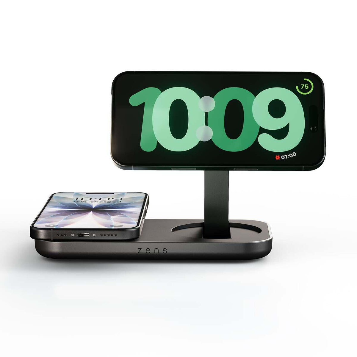 Incarcator wireless ZENS Duo Charger Pro 2, 2-in-1, Qi 2.2, Negru