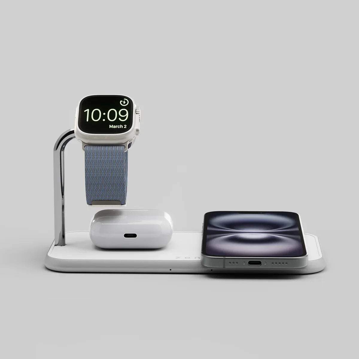 Încărcător wireless ZENS Dual + Watch Aluminium Wireless Charger