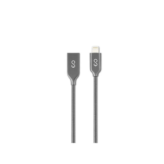 Cablu de date Epico fabric braided USB-A la Lightning 1.8m, Space Grey - iSTYLE RO