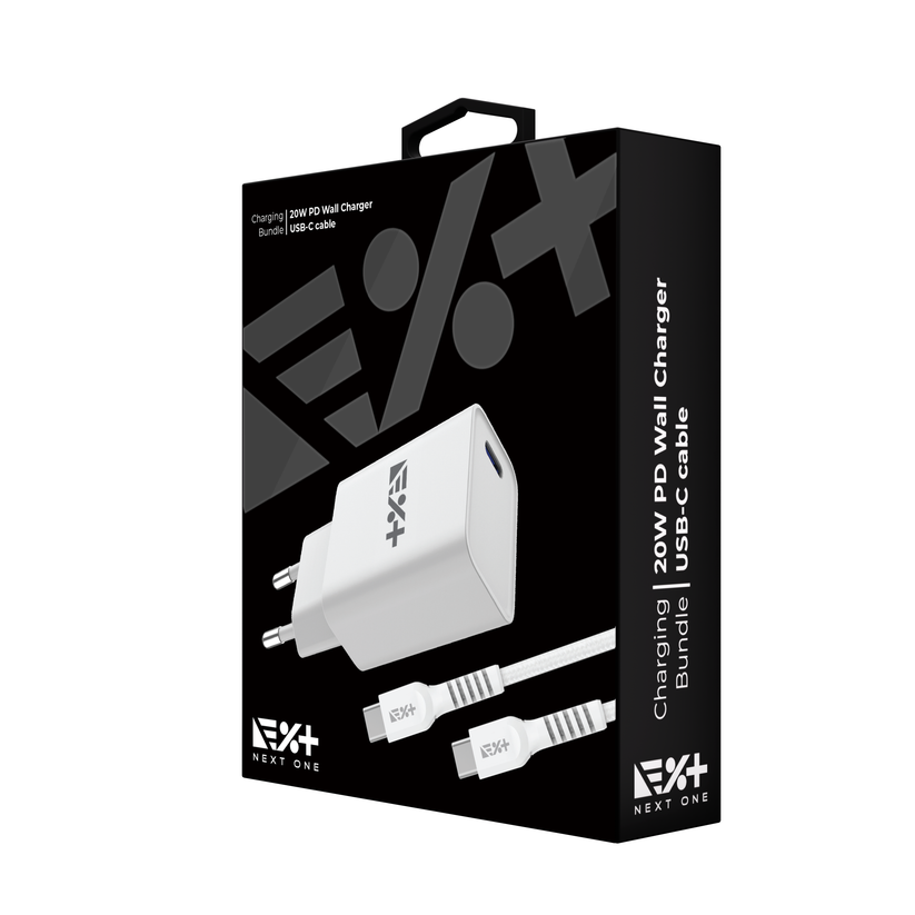 Adaptor de priza NEXT ONE 20W + cablu de incarcare USB-C - iSTYLE RO
