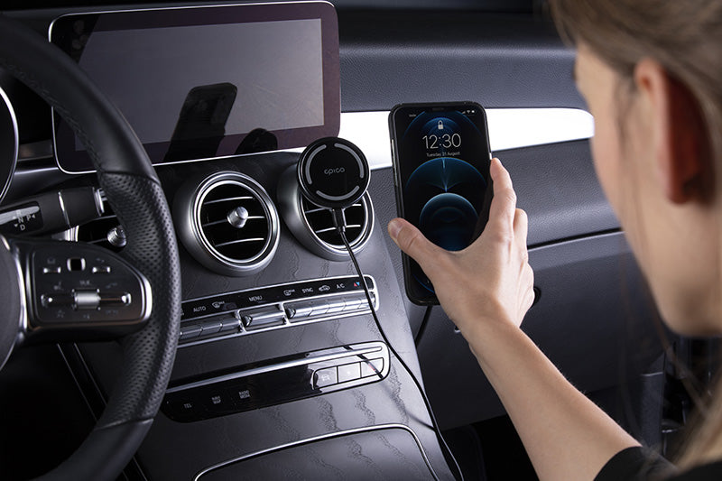 Incarcator auto wireless, EPICO, negru/gri