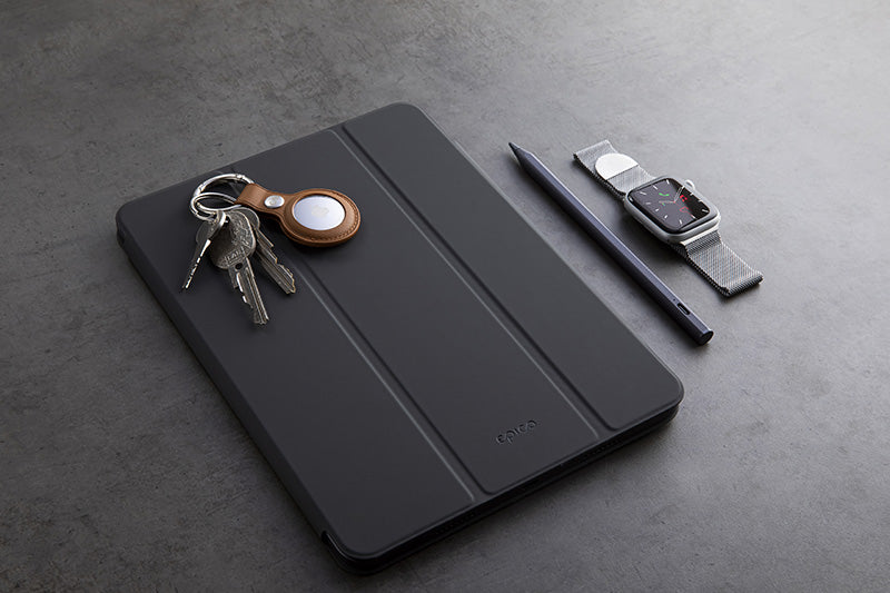 Breloc Epico pentru AirTag, Piele, Maro