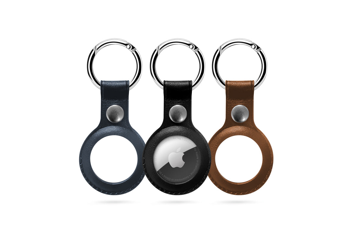 Breloc Epico pentru AirTag, Piele, Maro