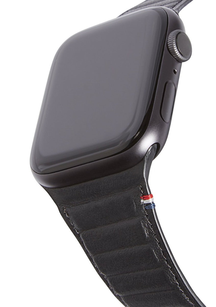 Curea Decoded Traction Strap pentru Apple Watch 45/44/42 mm, Piele, Negru - iSTYLE RO