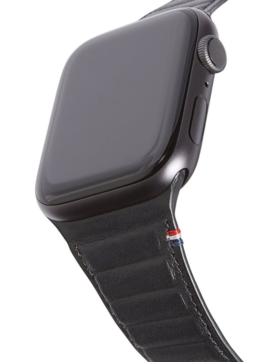 Curea Decoded Traction Strap pentru Apple Watch 45/44/42 mm, Piele, Negru - iSTYLE RO