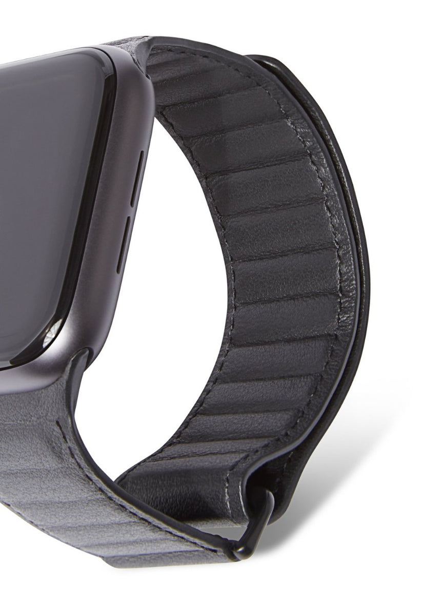 Curea Decoded Traction Strap pentru Apple Watch 45/44/42 mm, Piele, Negru - iSTYLE RO