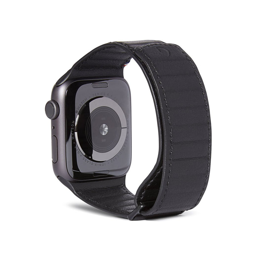 Curea Decoded Traction Strap pentru Apple Watch 45/44/42 mm, Piele, Negru - iSTYLE RO