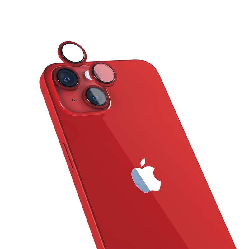 Folie de protectie camera foto pentru iPhone 14 si iPhone 14 Plus, Rosu - iSTYLE RO