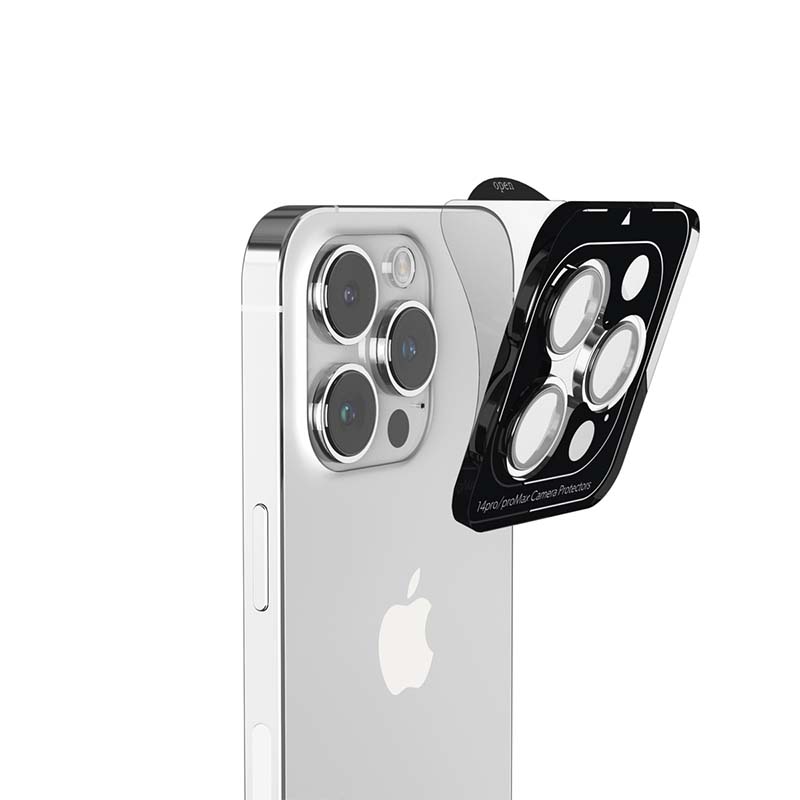 Folie de protectie camera foto pentru iPhone 14 Pro si iPhone 14 Pro Max, Silver - iSTYLE RO