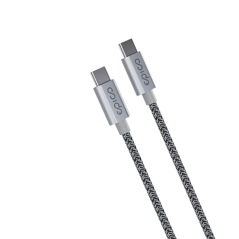 Cablu de date Epico Braided USB-C la USB-C 1.2m, Space Grey - iSTYLE RO