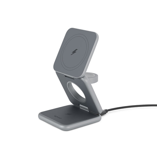 Incarcator ISTYLE Mag+ Foldable Wireless Charger MagSafe, Gri Spatial - iSTYLE RO