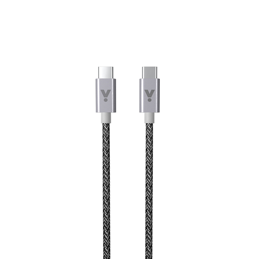 Cablu de date ISTYLE Magnetic Fabric USB-C la USB-C 1.8m, Space Grey - iSTYLE RO