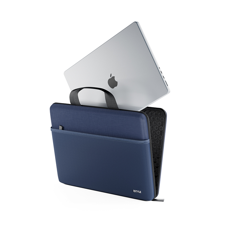 Geanta ISTYLE Hard Shell pentru MacBook 13/14", Midnight blue - iSTYLE RO