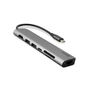 Adaptor EPICO 7 in 1, 8K, Multimedia Hub, USB-C, Gri - iSTYLE RO