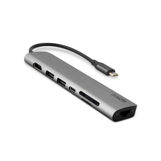 Adaptor EPICO 7 in 1, 8K, Multimedia Hub, USB-C, Gri - iSTYLE RO