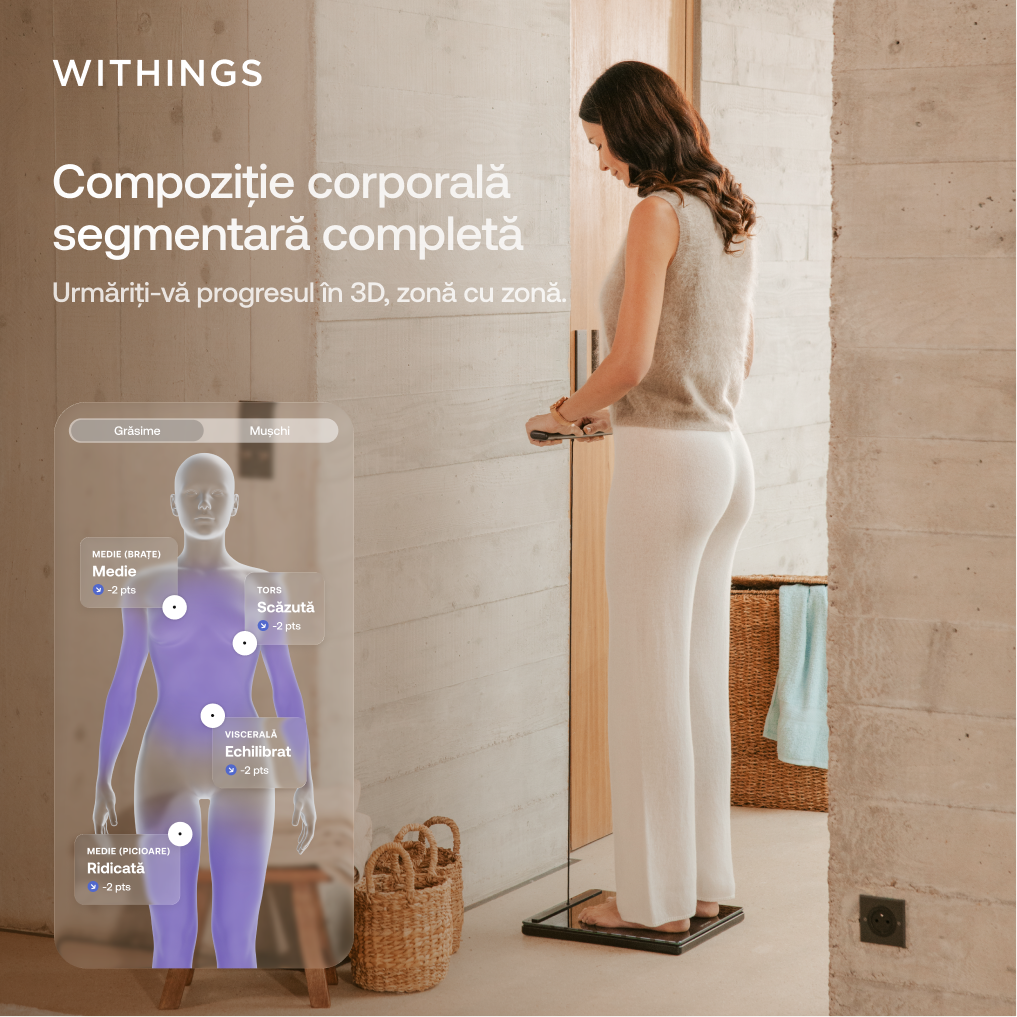 Cântar inteligent Withings BodyScan 2, Negru
