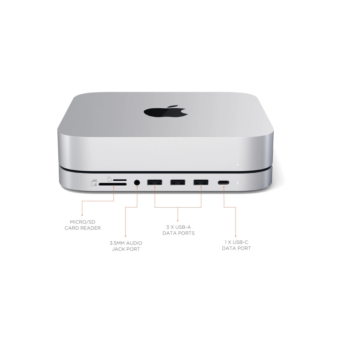 Stand și hub pentru Mac Mini / Studio cu carcasă SSD NVMe - iSTYLE RO