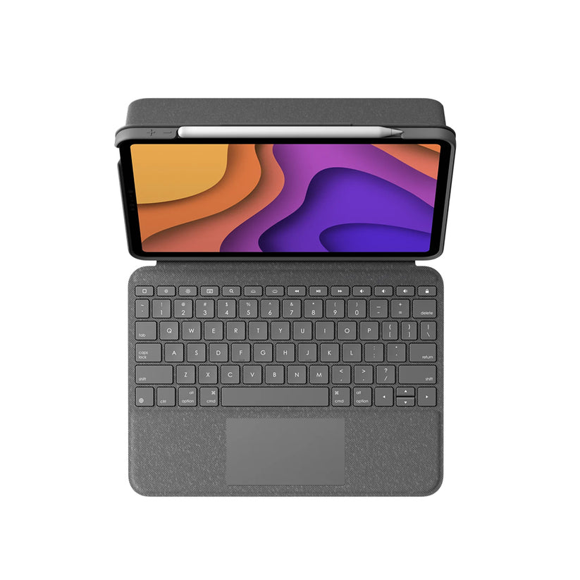 Husa cu tastatura Logitech Folio Touch pentru iPad Air 10.9"" (gen.4) - Oxford Grey (UK) - iSTYLE RO