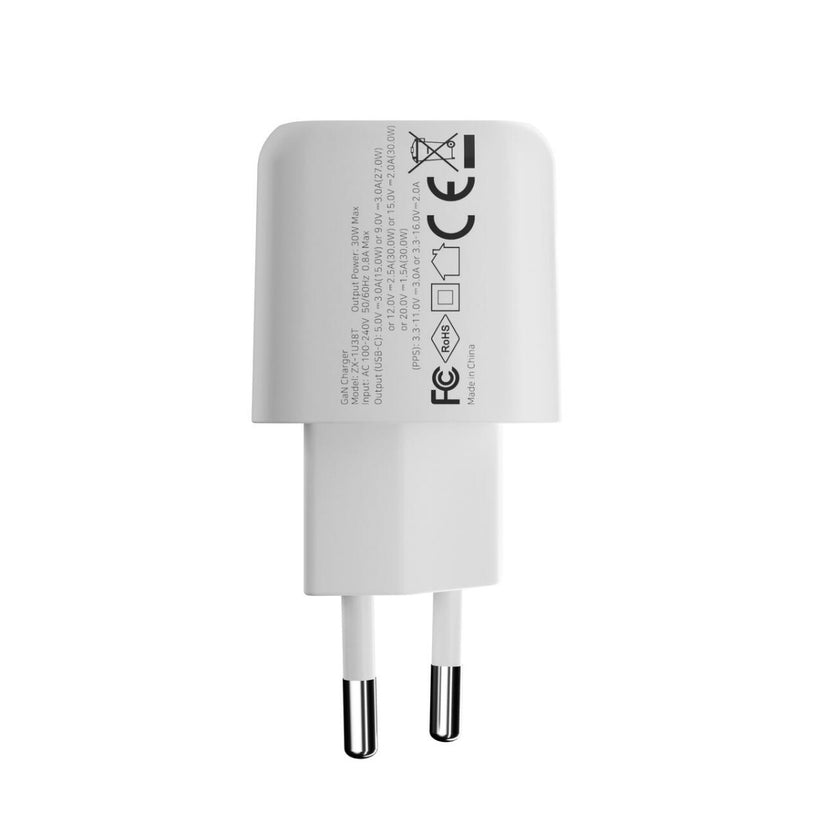 Adaptor Priza NEXT ONE 30W USB-C PD Gan Wall Charger - White - iSTYLE RO