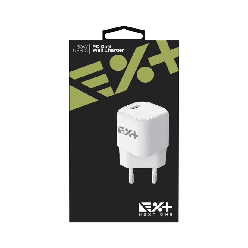 Adaptor Priza NEXT ONE 30W USB-C PD Gan Wall Charger - White - iSTYLE RO